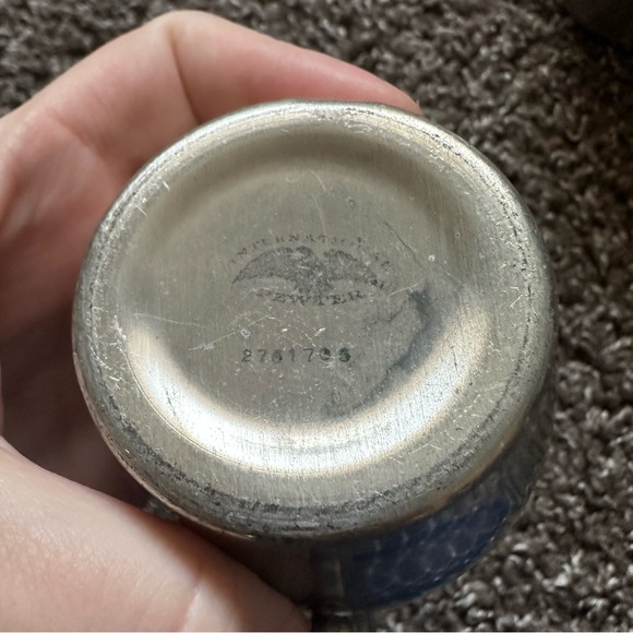 Vintage Mixed Pewter Serveware Set 4 Woodbury & International Pitchers & Bowls - Picture 9 of 12